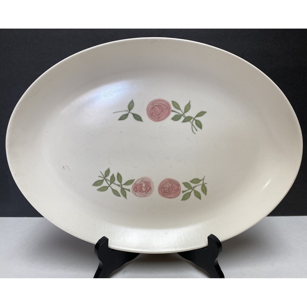 Vernonware Metlox ROSE A DAY 13.25"‎ Platter Pink Poppytrail Design